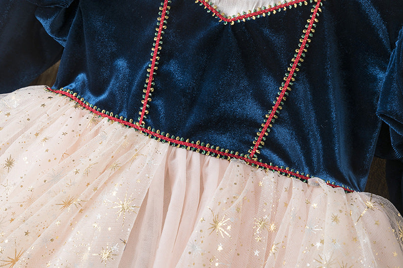 2-8T Kid Baby Girls Princess Autumn Winter Christmas Vestidos Party Dress