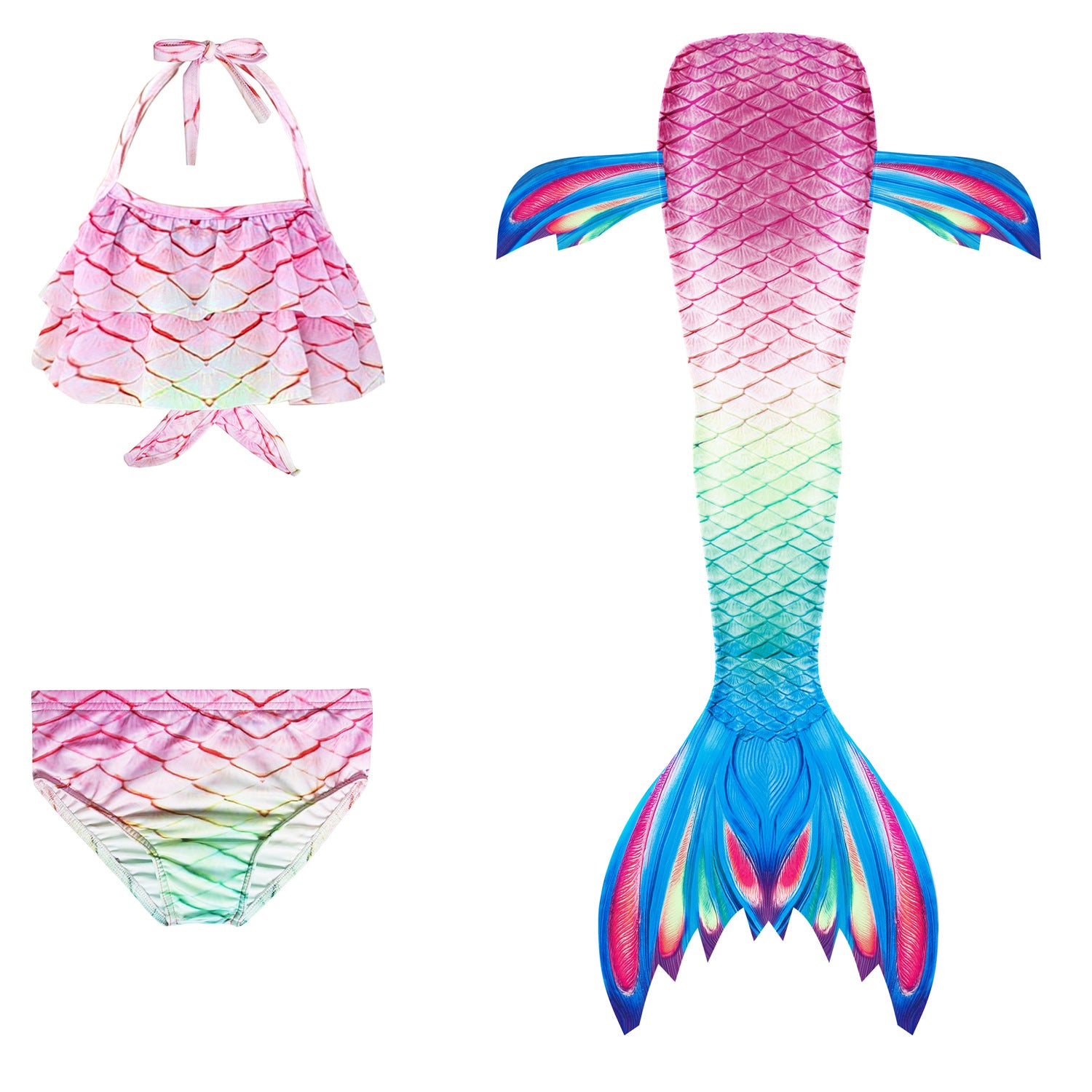 Kid Girl Mermaid Tail Swimwear Beach Bathing Swimsuit