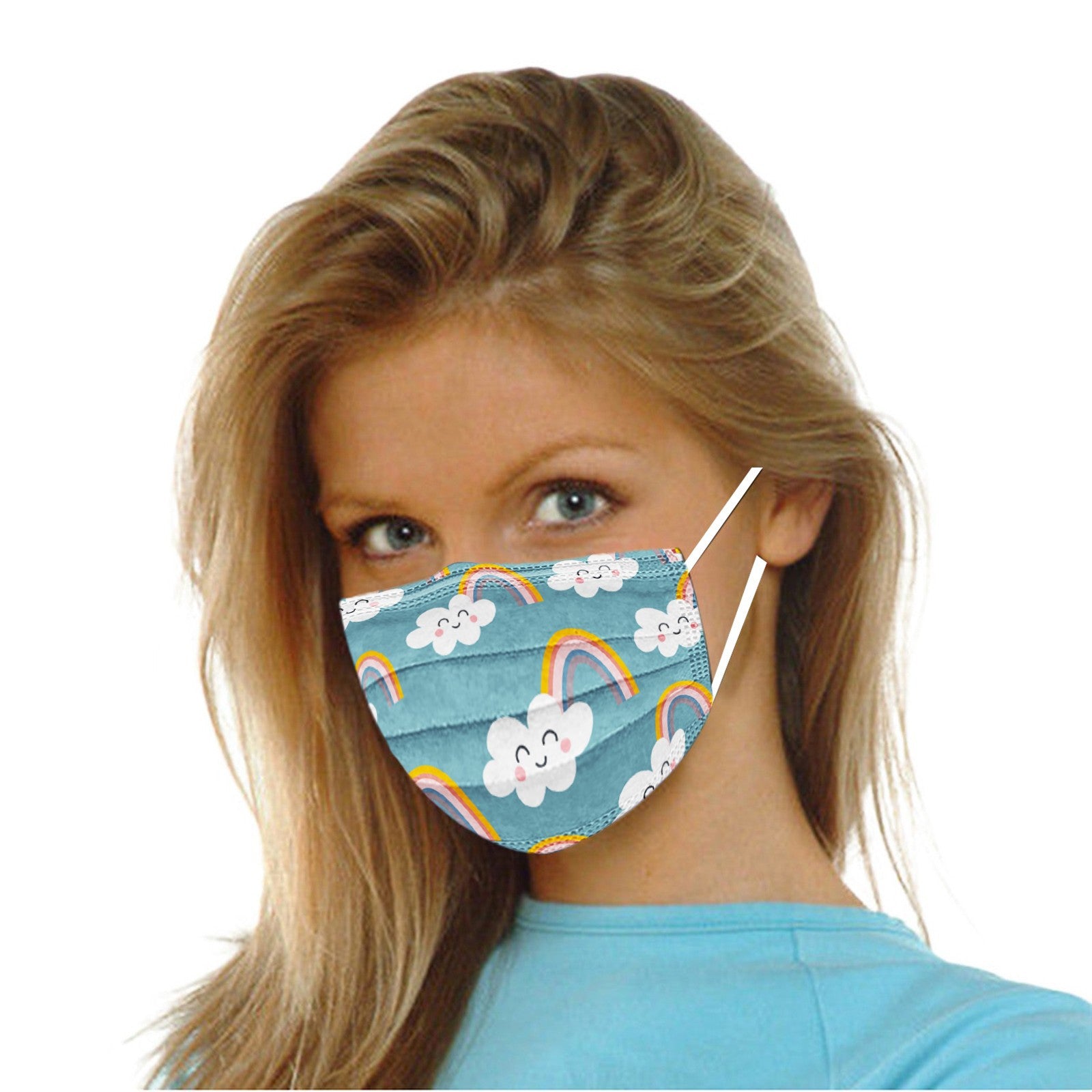 Kid Disposable Rainbow Series Adult Children Spunlaced Non-woven Fabric Masks