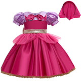 Kids Baby Girl Autumn Red Riding Princess Christmas Evening Dresses