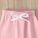 Baby Boys Girls Solid Color Hooded Halterie 2 Pcs Sets