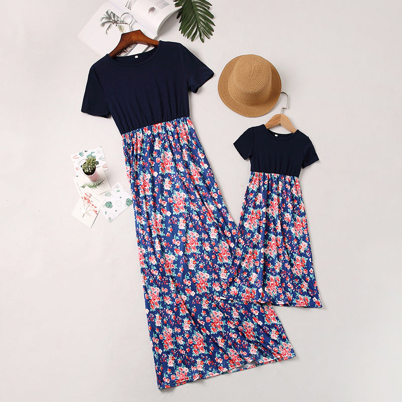 Family Matching Parent-child  Digital Printed Dress