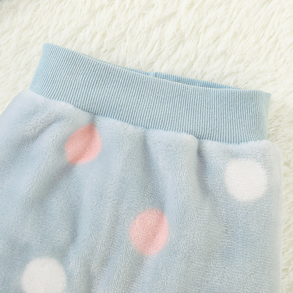 Kid Baby Girl Popular Long Sleeve Dotted Plush Pajamas