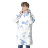 Family Matching Hoodie Tie-dye Digital Print Winter Warm Shirts Tops