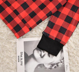 Family Matching Deer Head Plaid Christmas Parent-child Shirts