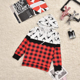 Family Matching Deer Head Plaid Christmas Parent-child Shirts