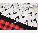 Family Matching Deer Head Plaid Christmas Parent-child Shirts
