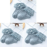 Baby / Toddler / Kid Girl Lace Solid Socks 3-pack