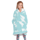 Family Matching Hoodie Tie-dye Digital Print Winter Warm Shirts Tops