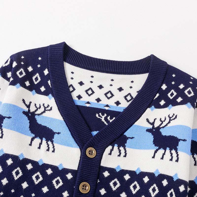 Kid Baby Boy Girl Deer Knitted Cardigans Sweaters