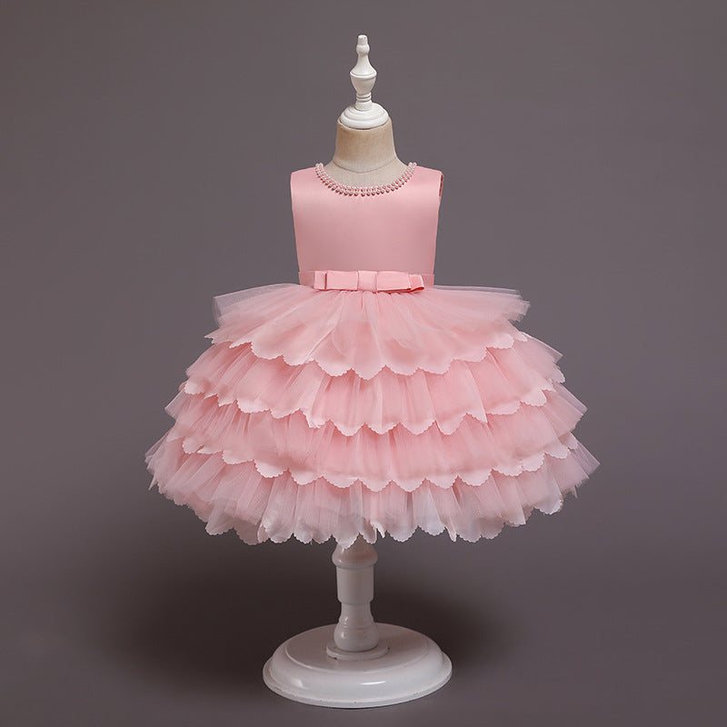 New Baby Princess Dress Multi Layer Cake Puff Party Dress