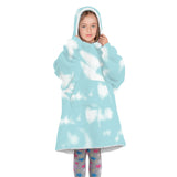 Family Matching Hoodie Tie-dye Digital Print Winter Warm Shirts Tops