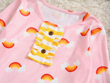 Family Matching Printed Ruffled Parent-child Dress