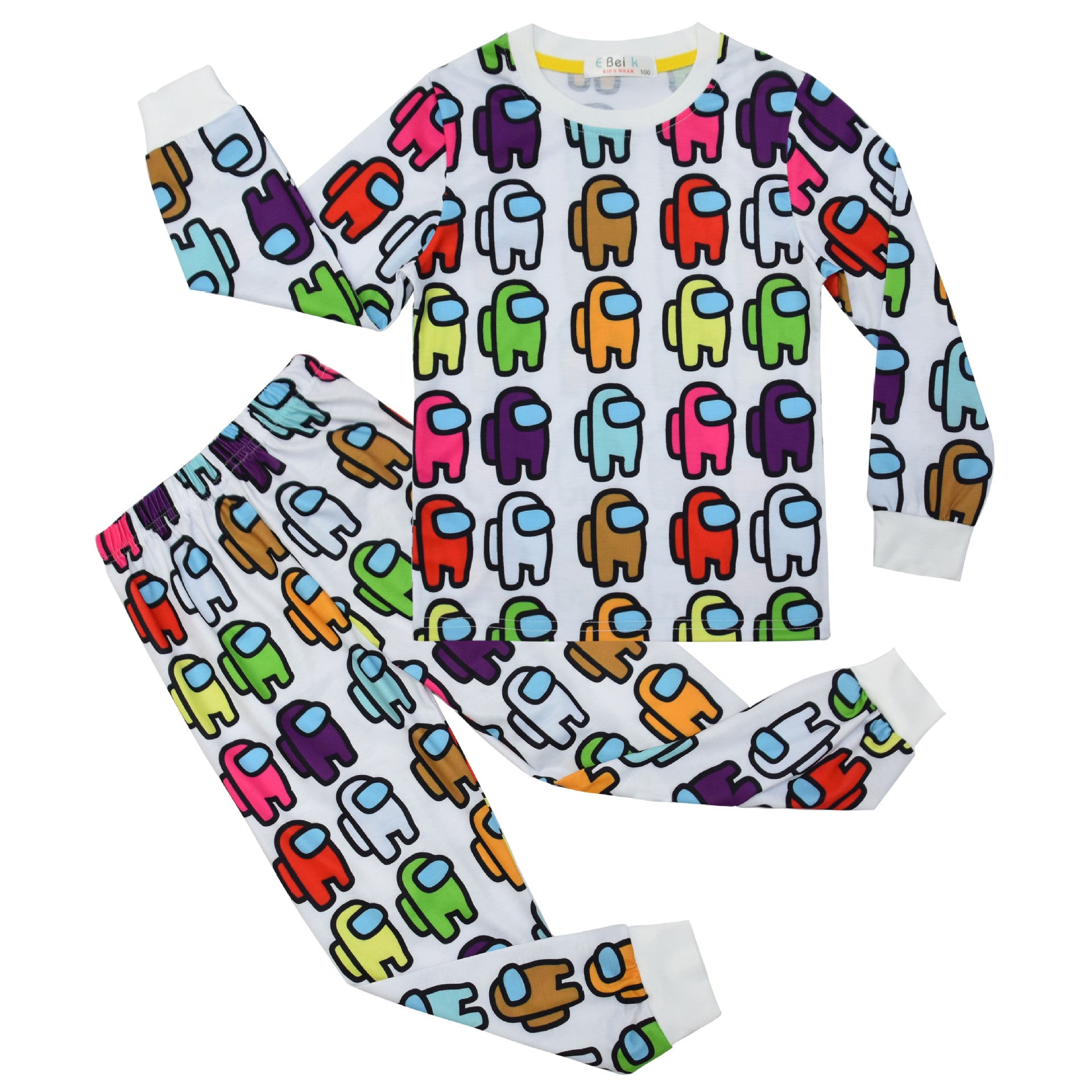 Kid Boy Game Middle School Long Sleeve Pajamas Set
