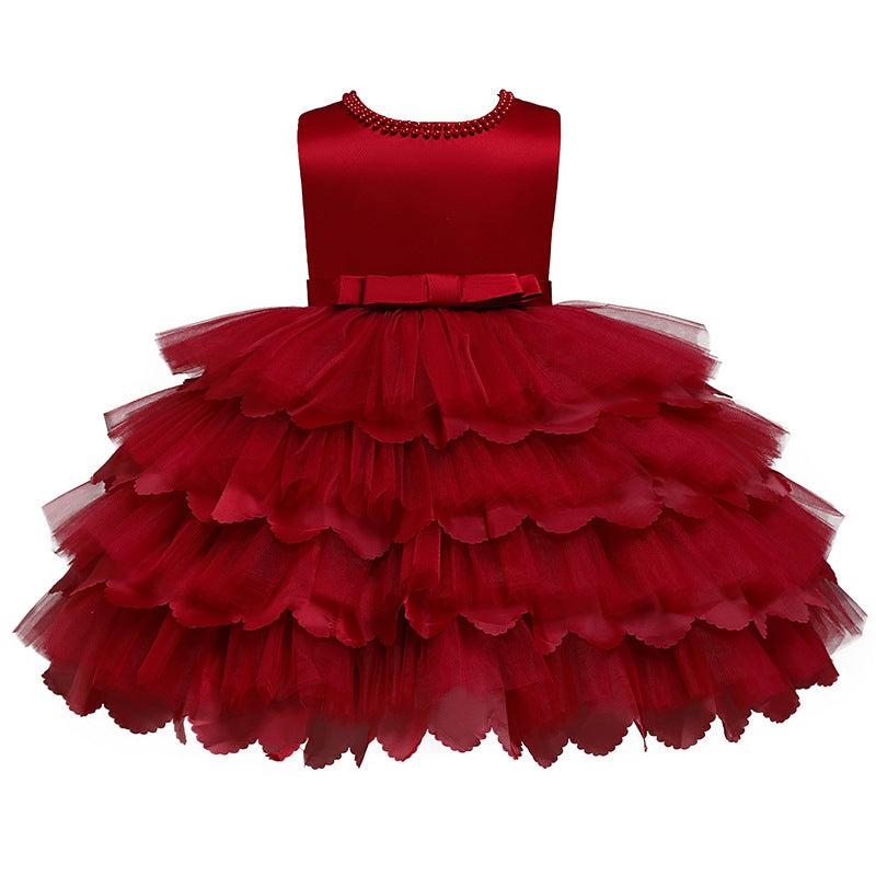 New Baby Princess Dress Multi Layer Cake Puff Party Dress
