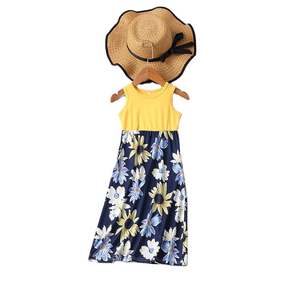 Family Matching Parent-child Mother-daughter Patchwork Dress