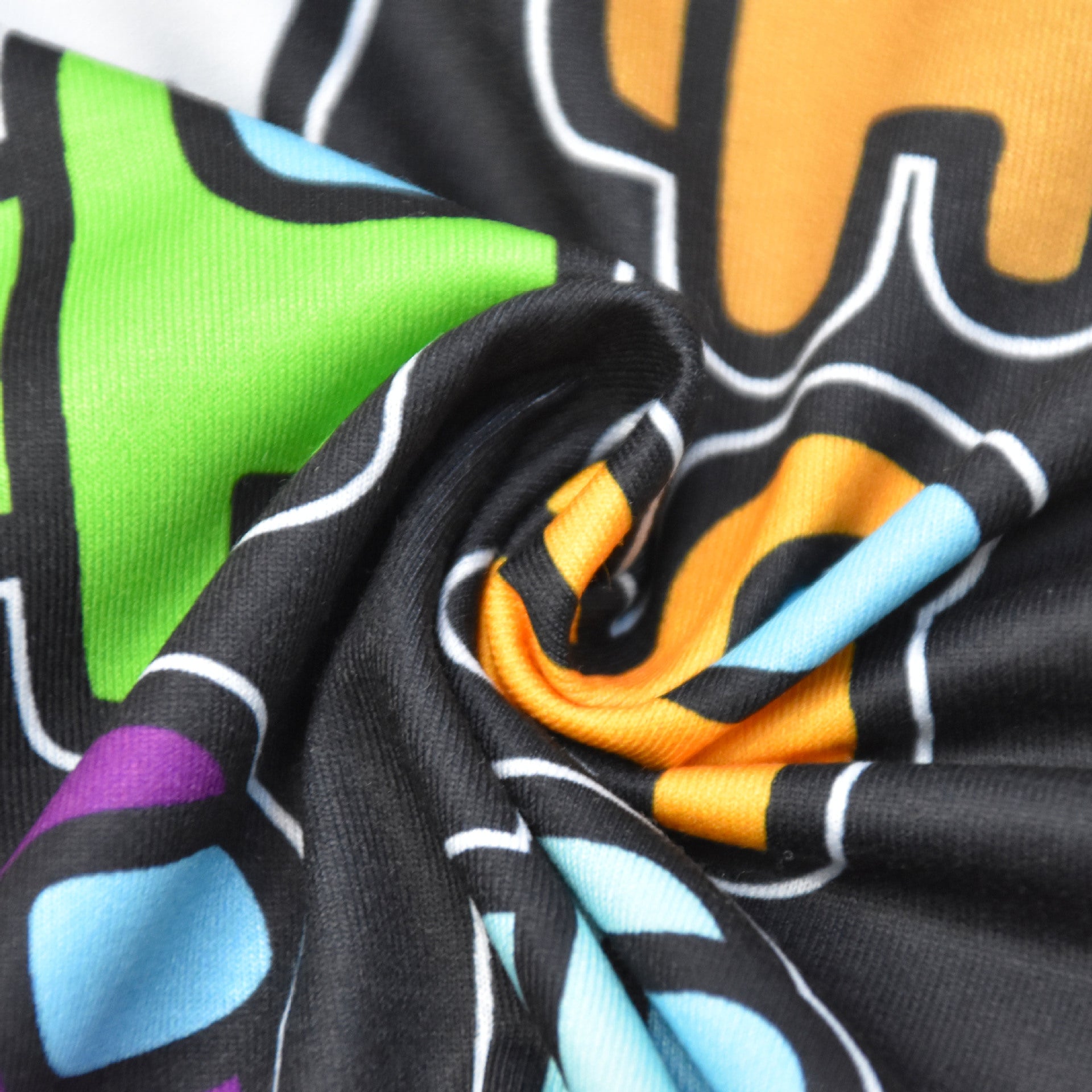 Kid Boy Girl Home Fluorescent Color Suit Long Sleeve Pajamas