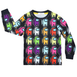 Kid Boy Game Middle School Long Sleeve Pajamas Set