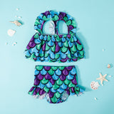 Kid Baby Girls Fashion Suspender Printed Swimsuit