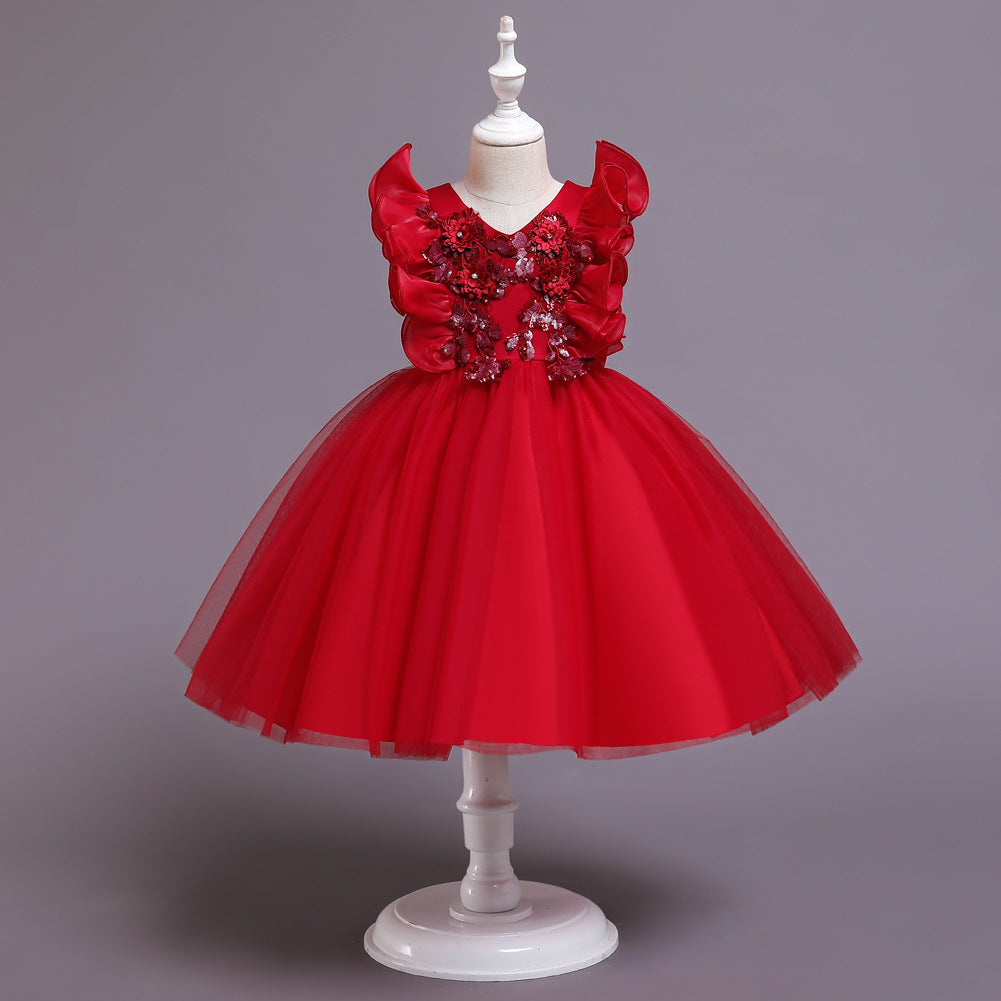 Kid Baby Girl Princess Pomfret Wedding Dress