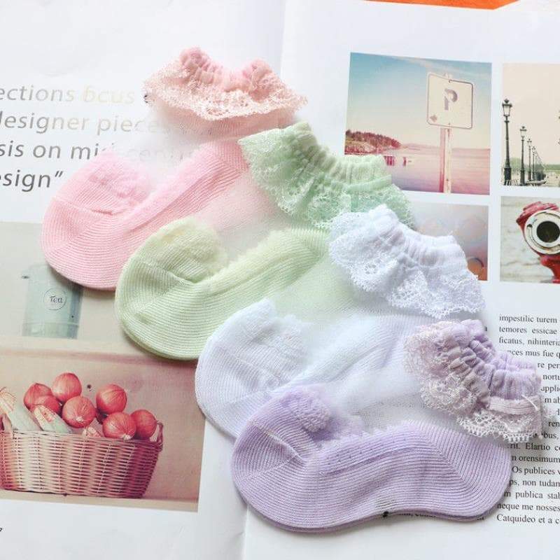 Baby / Toddler / Kid Girl Lace See-through Socks 3 Pack