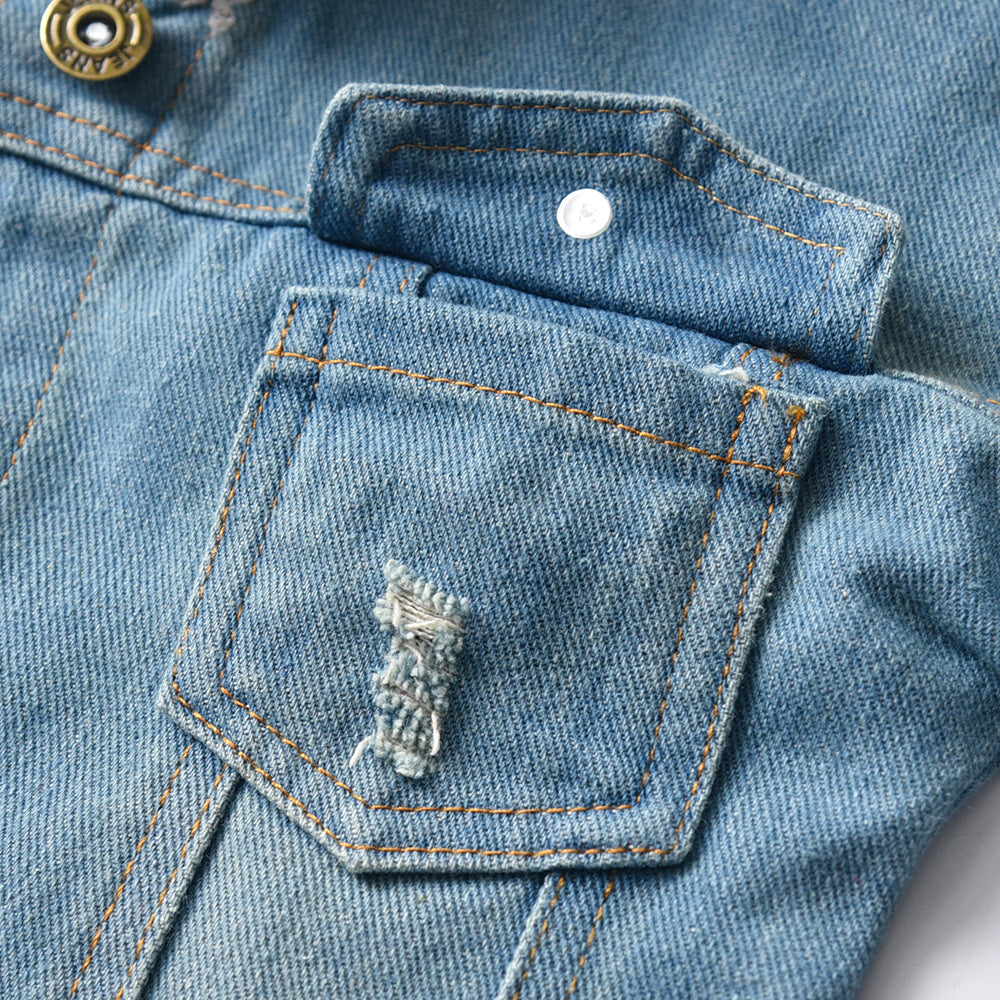 Boys Girls Casual Denim Coat Jacket