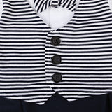 Baby Boy Suit Gentleman Tie Striped Long Sleeve 2 Pcs Sets