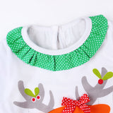 Kids Girl Christmas Moose Print Poncho Striped Suits 2 Pcs