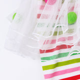 Kids Girl Christmas Moose Print Poncho Striped Suits 2 Pcs
