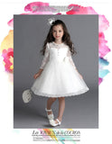 Kid Girl Princess Flower Performance Long Sleeve Wedding Dresses