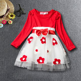 0-24M Winter Long Sleeve Baby Girls Christening Birthday Toddler Dress