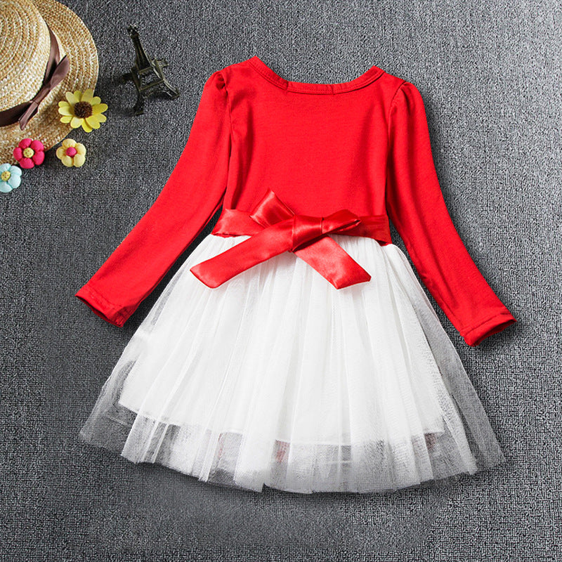 0-24M Winter Long Sleeve Baby Girls Christening Birthday Toddler Dress