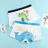 Kid Boys Underwear Cotton Cartoon Briefs Soft Boxers 2 Pieces/Lot