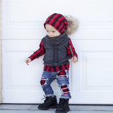 Kid Baby Boys /Girls Jeans Leggings Long Sleeve Sets 3 Pcs