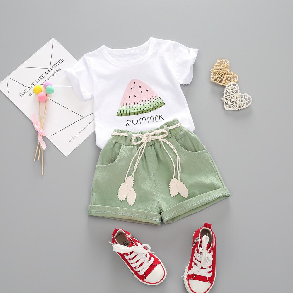 Toddler Baby Girls Short Sleeve T shirt+Shorts Outfits Kids Clothing Sets - honeylives