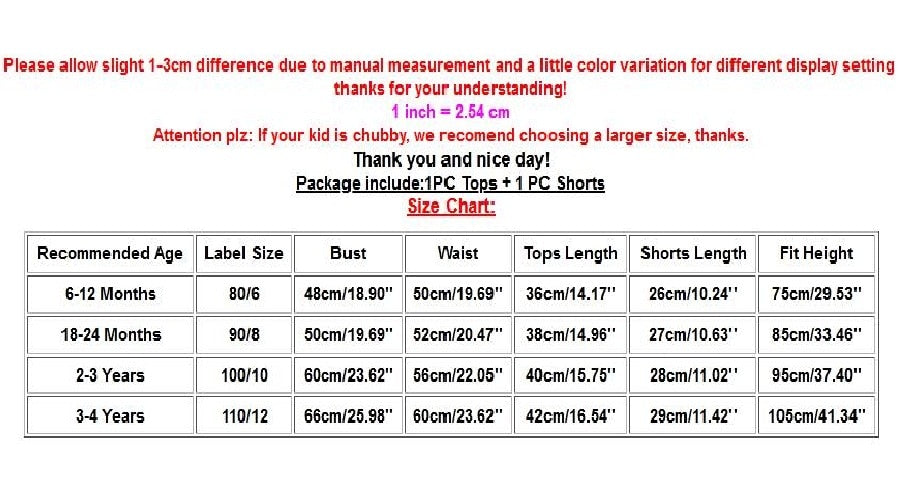 Toddler Baby Girls Short Sleeve T shirt+Shorts Outfits Kids Clothing Sets - honeylives