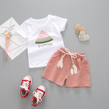Toddler Baby Girls Short Sleeve T shirt+Shorts Outfits Kids Clothing Sets - honeylives