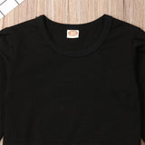 Baby Girl Solid Ruffle Long Sleeve Sets 2 Pcs Suits