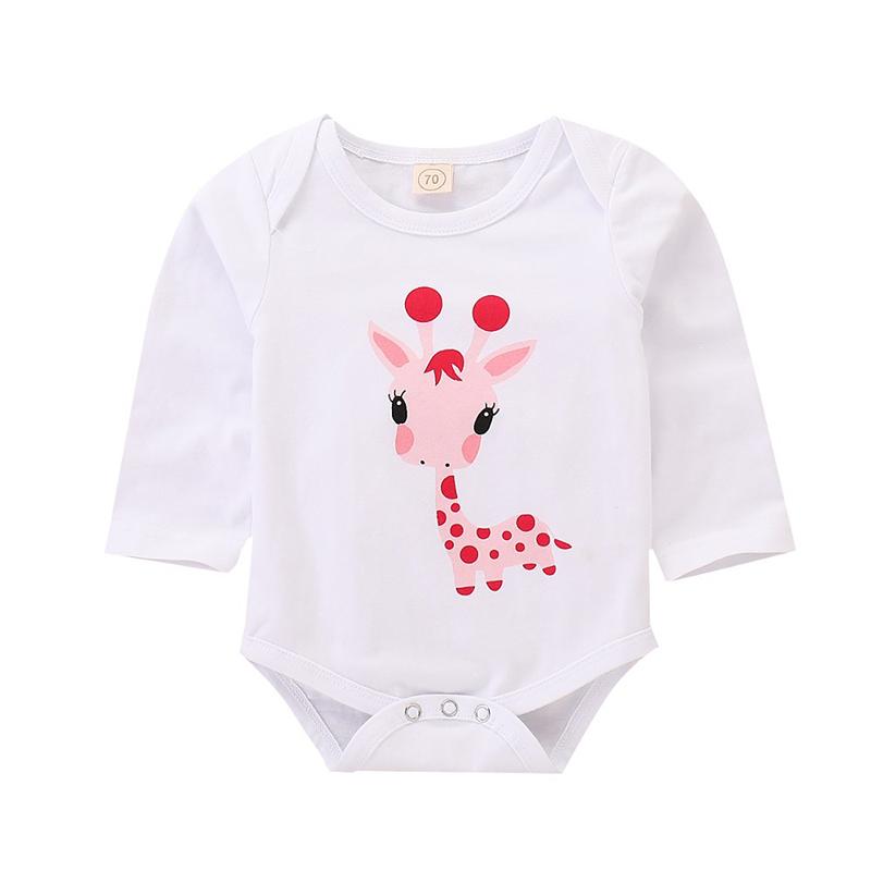 Baby Girl Set Cute Giraffe Pink Dot 2 Pcs