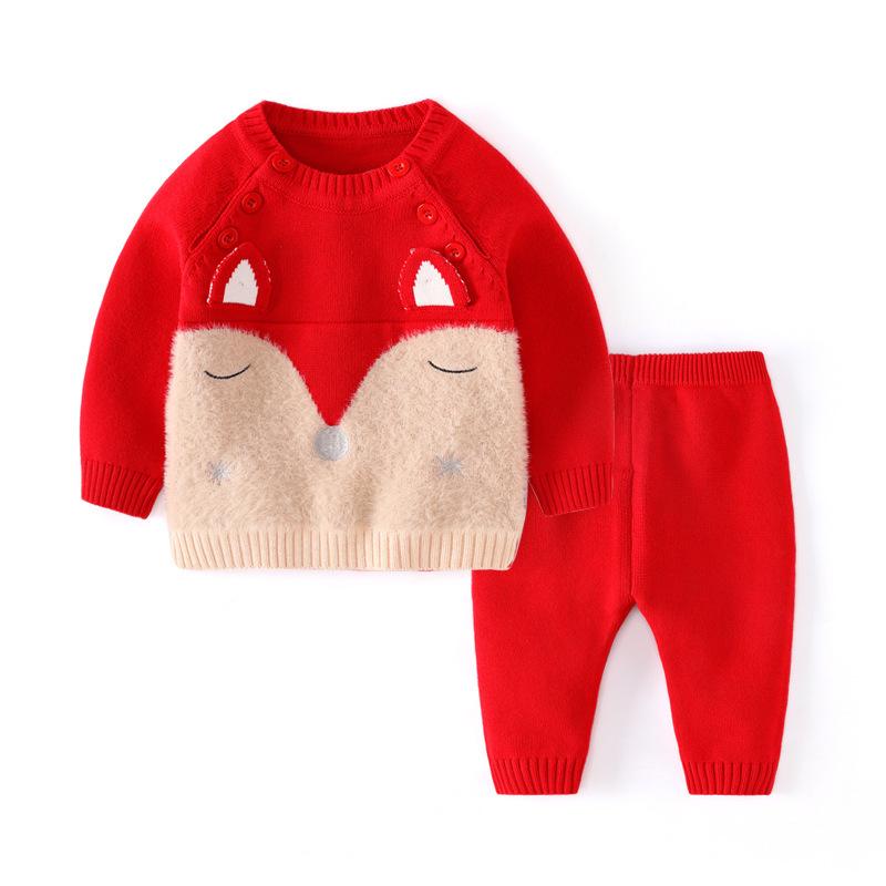 Baby Boy Girl Spring Knitted Animal  2 Pcs Sets