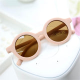 Boy Girl Cute Cartoon Bear Shape Fashion Round Sunglasses
