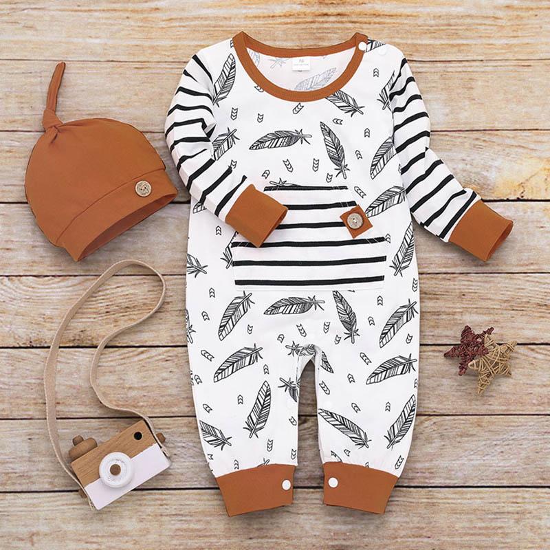 Baby Boy Girl Striped Drawstring Cute 2 Pcs Sets