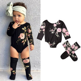 Baby Girls Romper Flower Jumpsuit 0-24M