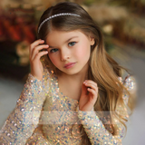 Kid Baby Girl Elegant Sequins Bridesmaid Formal Evening Birthday Princess Dresses