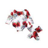 Baby Girls Romper Flower Jumpsuit 0-24M