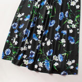 Family Matching Mommy and Me Off Shoulder Long-Sleeved Stitching Floral Dress