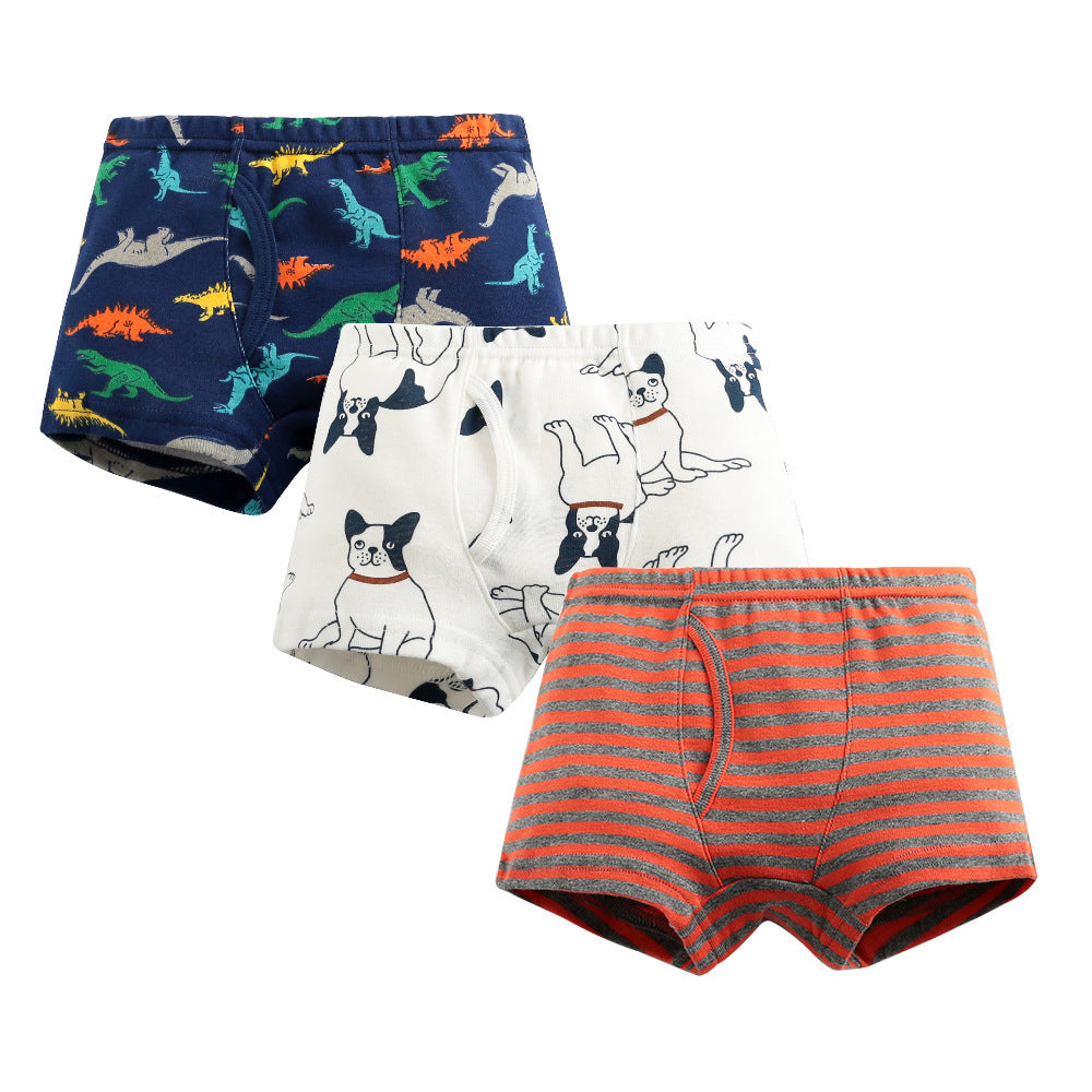 Kids Boys Underwear Cartoon  Shorts Cotton Underwear 3 Lot