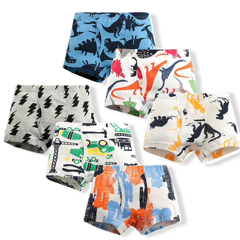 Kids Boys Underwear Cartoon  Shorts Cotton Underwear 3 Lot