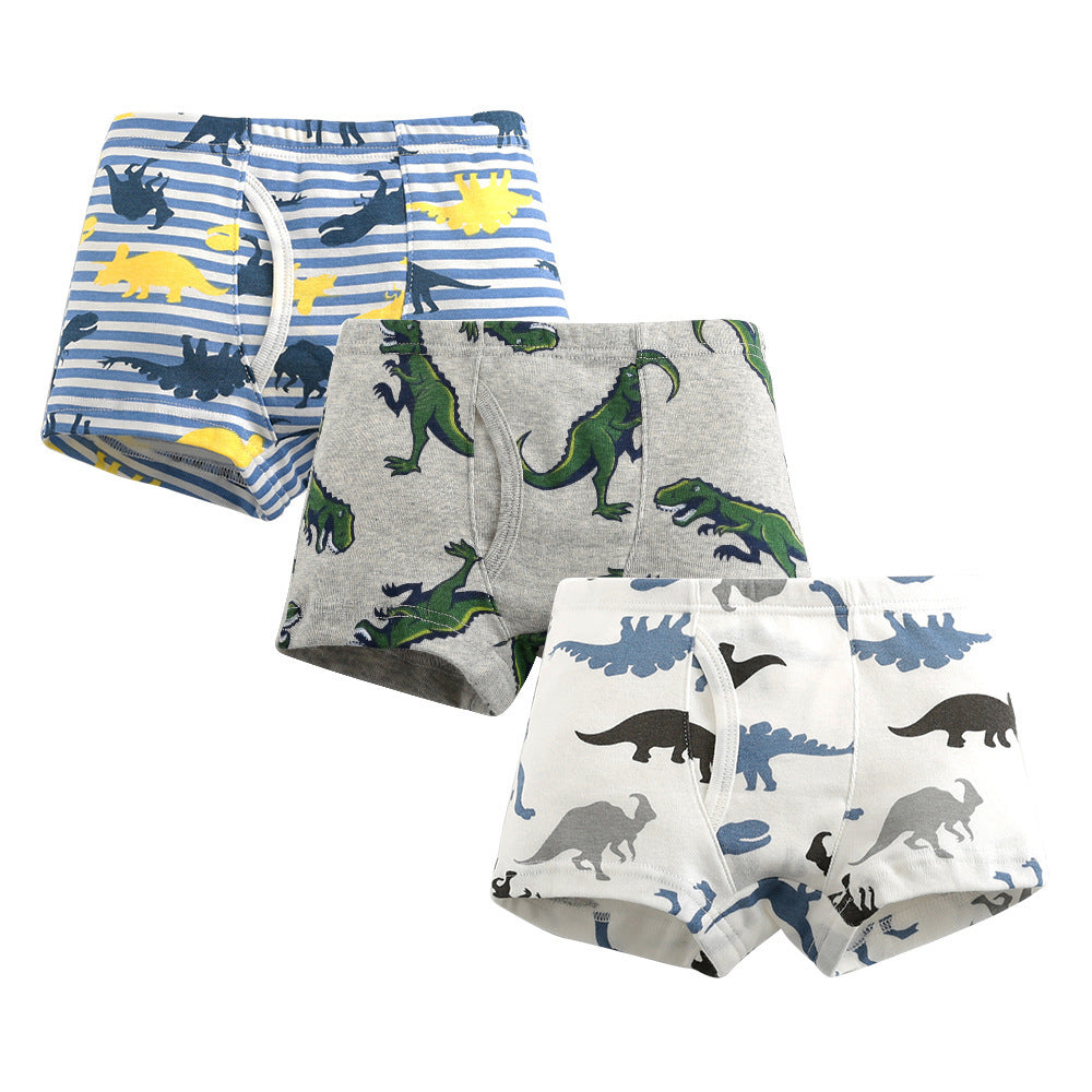 Kids Boys Underwear Cartoon  Shorts Cotton Underwear 3 Lot