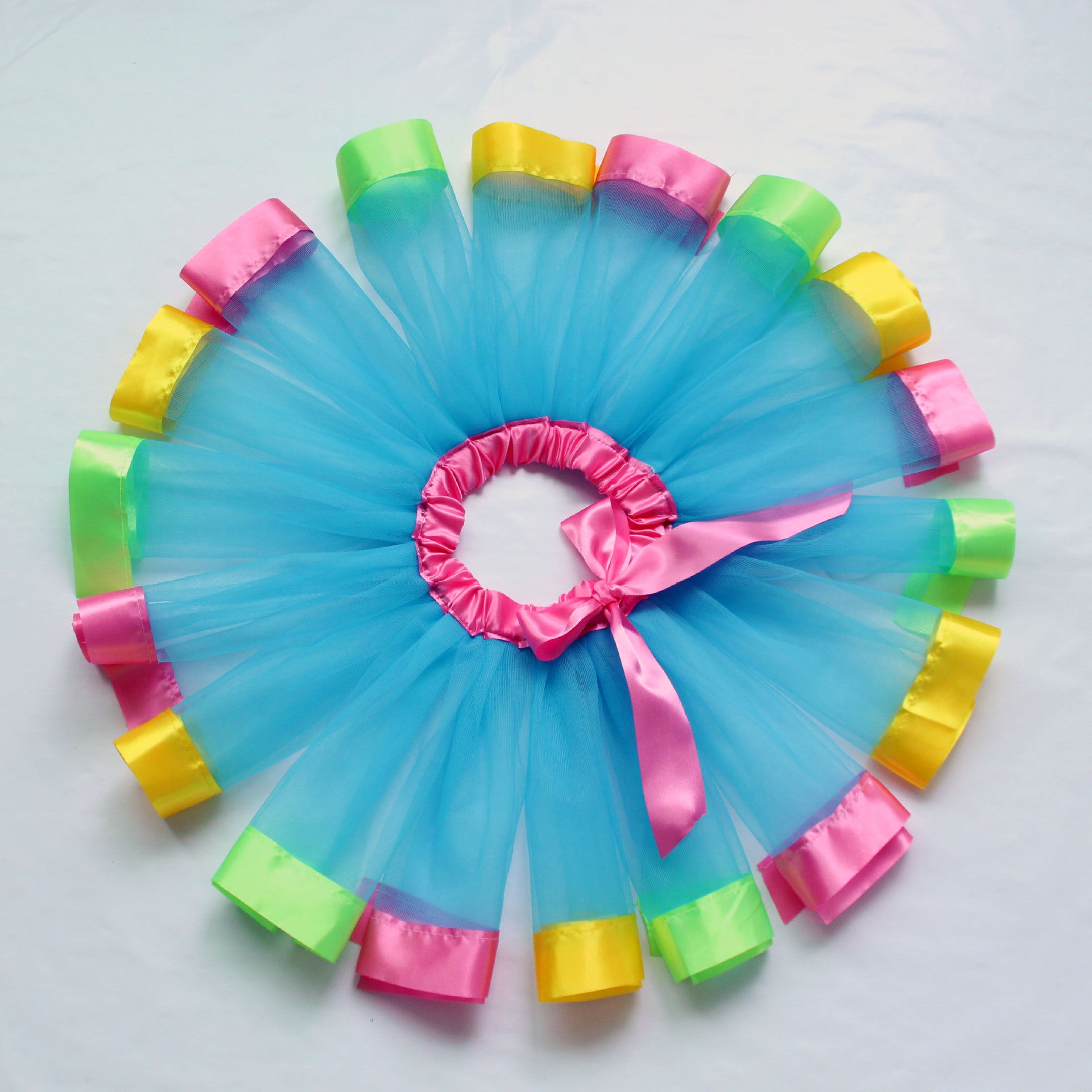 Kid Baby Girl Princess Rainbow Mesh Tutu Skirts